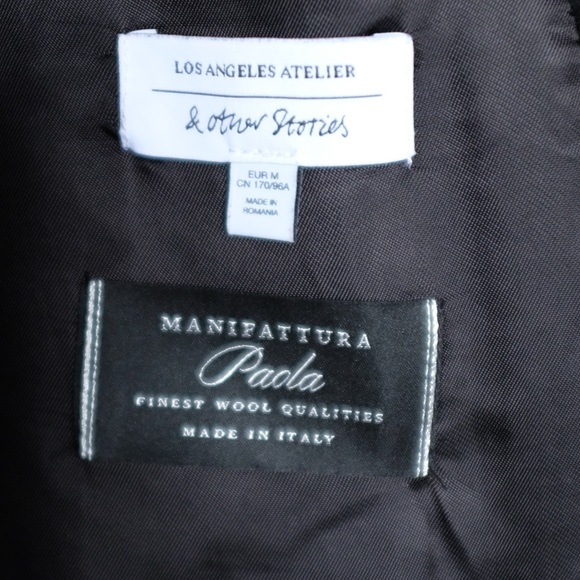 & other stories black wool aviator jacket size Medium fit 10 12 14 - Picture 5 of 6